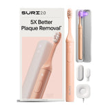 SURI 2.0 sonic electric toothbrush Sunset Bloom with UV case, imported from the UK