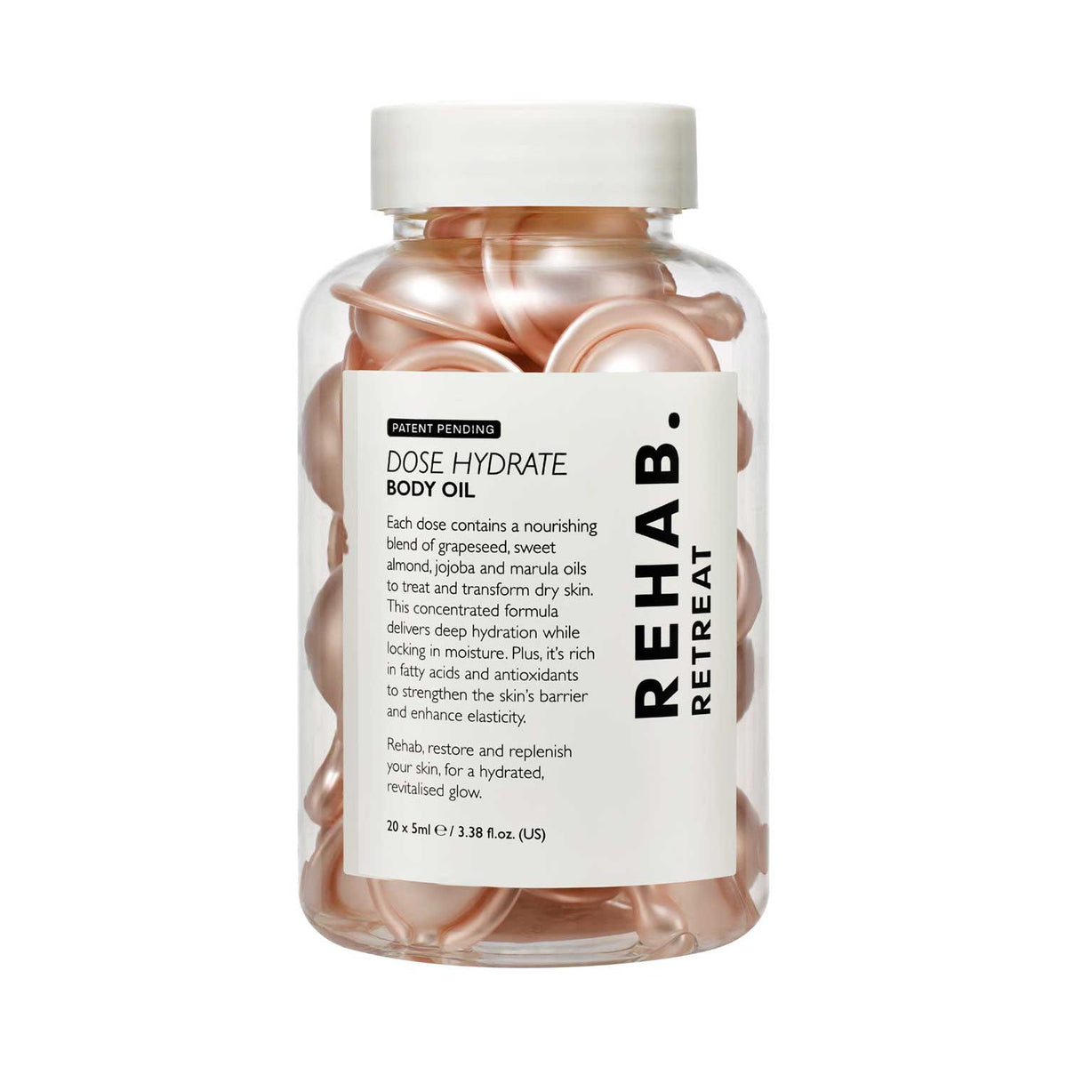 REHAB Hydrate Body Oil 100ml, imported from the UK