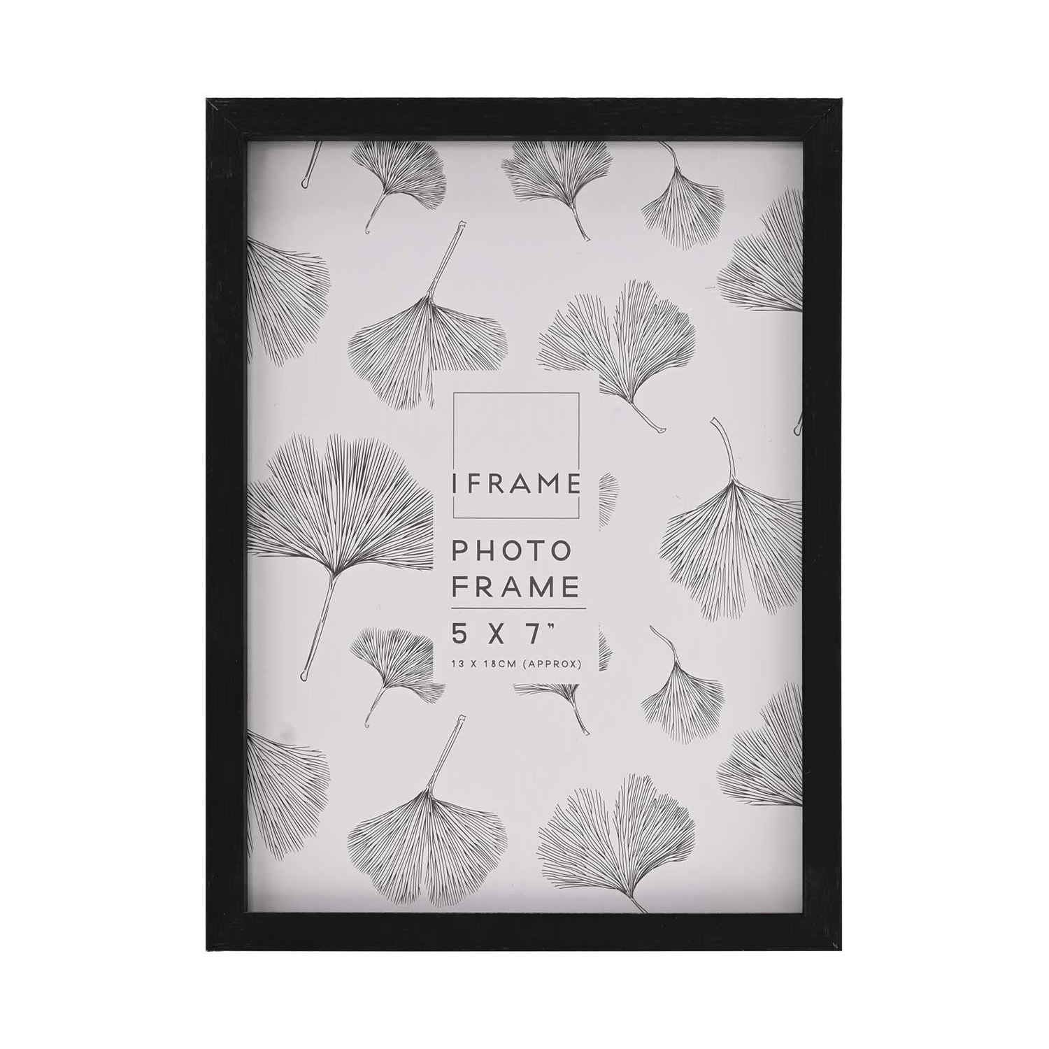 iFrame black wooden photo frame 5x7 inches, UK version