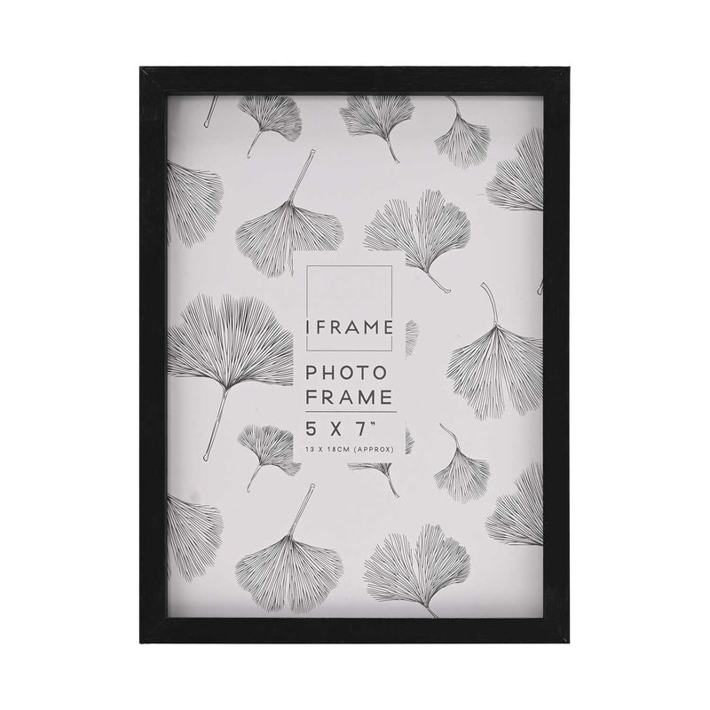 iFrame black wooden photo frame 5x7 inches, UK version