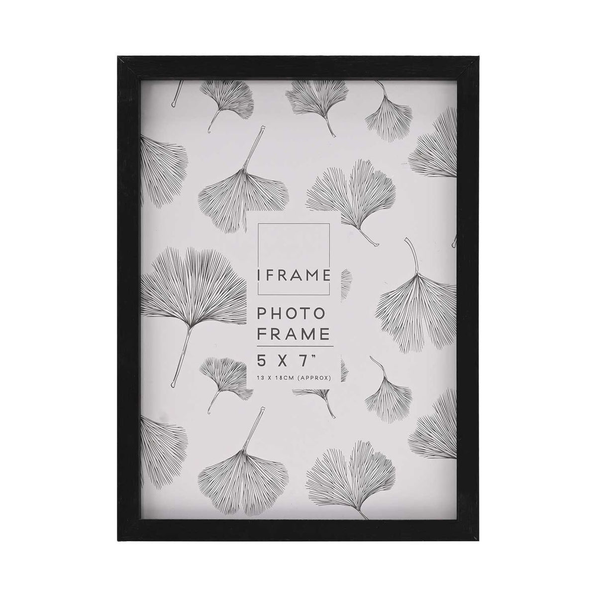 iFrame black wooden photo frame 5x7 inches, UK version