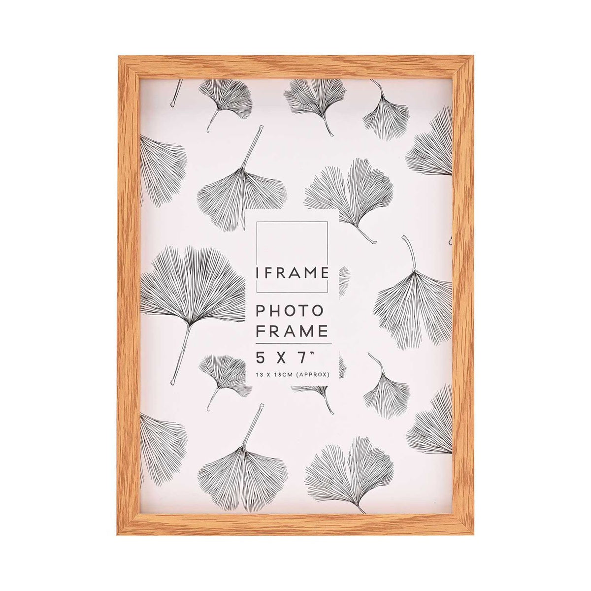 iFrame light wood thin edge 5x7 inch photo frame, UK version