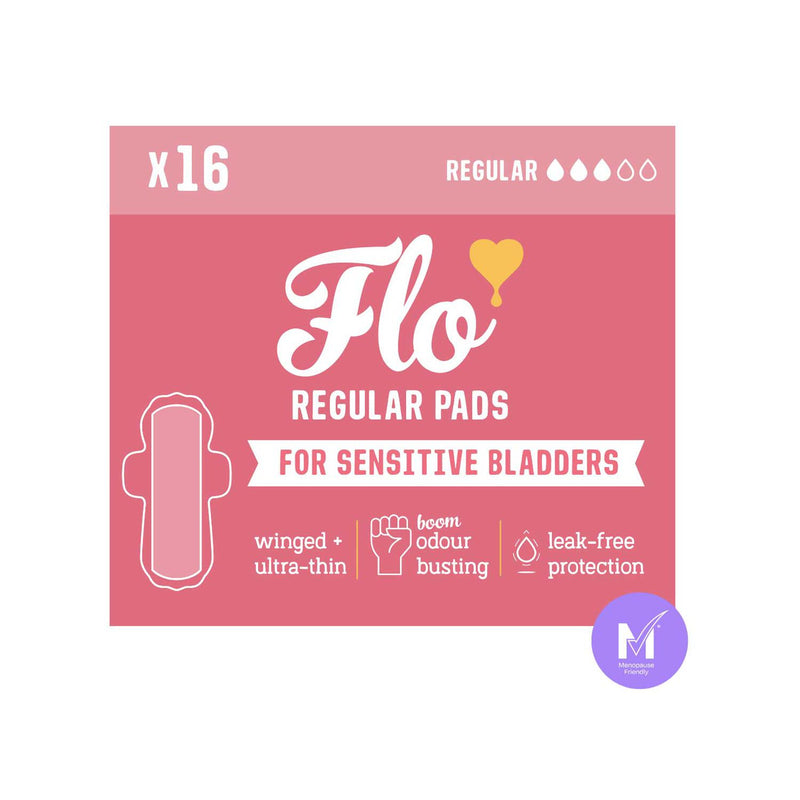 Flo Sensitive Bladder Bamboo Regular Pads with Wings 16 pads (British brand)