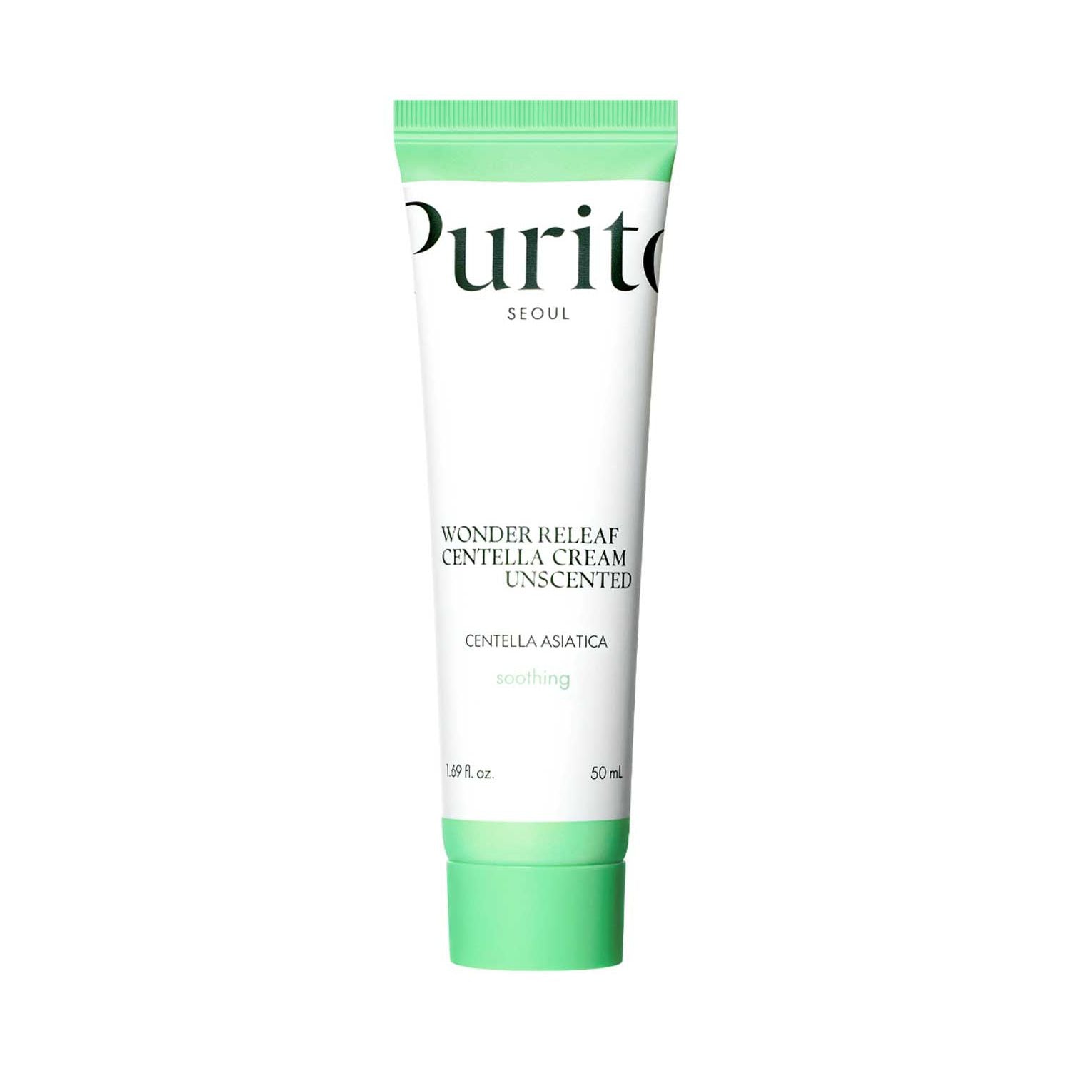 Purito Wonder Releaf Centella Cream Unscented 50ml, imported from the UK