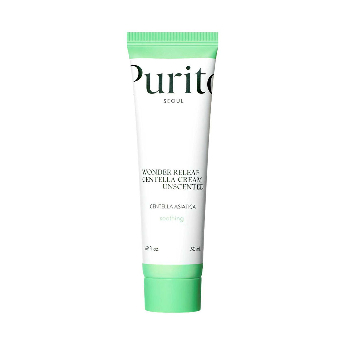 Purito Wonder Releaf Centella Cream Unscented 50ml, imported from the UK