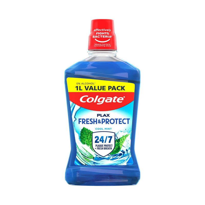 Colgate Plax Cool Mint mouthwash 1L (British brand)