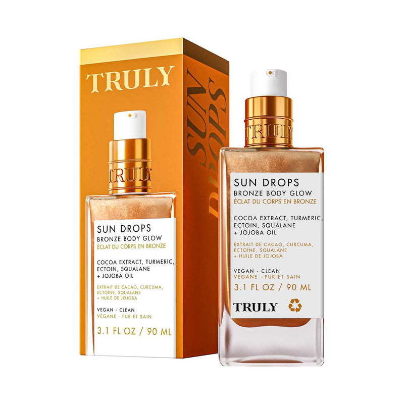 Truly Sun Drops bronze body oil 90ml, imported from the UK