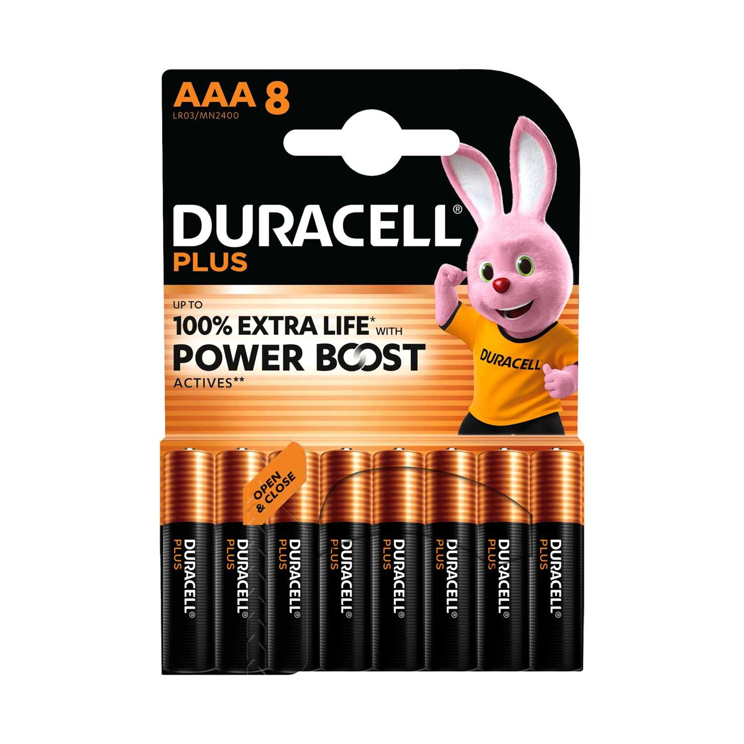 Duracell Powerboost AAA batteries 8 pack, UK version