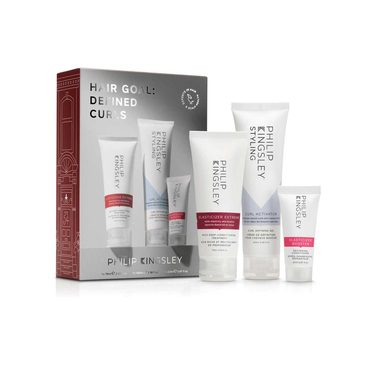 Philip Kingsley hair gift set defined curls trio, UK version