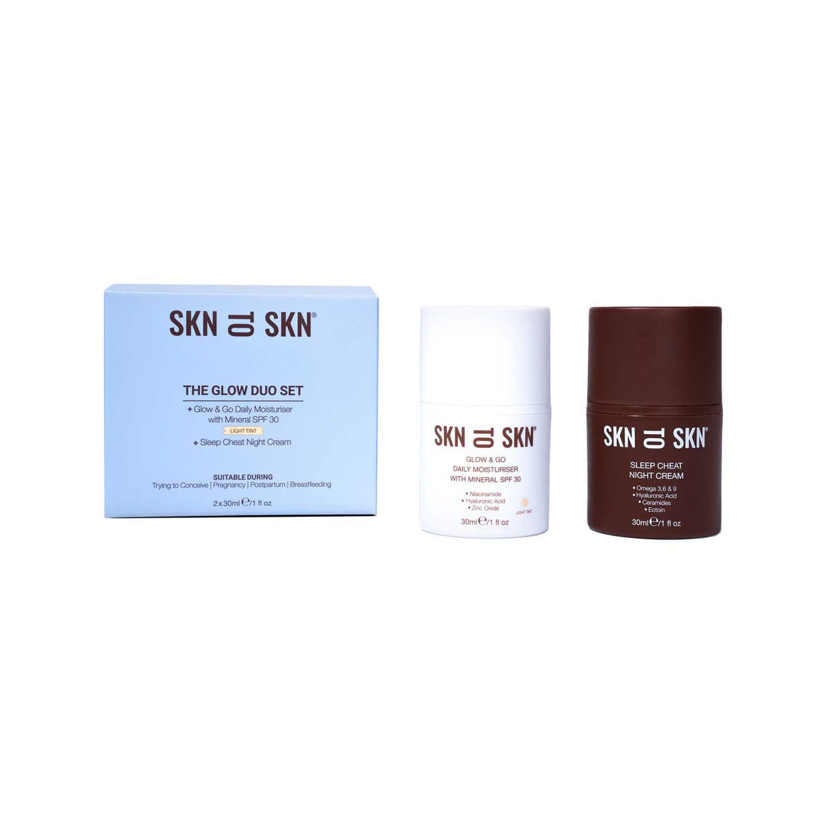 SKN TO SKN Glow Duo Light Tint Set 30ml (British brand)