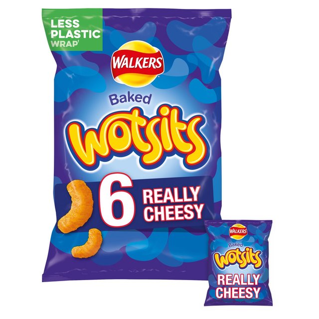 Walkers Wotsits Really Cheesy Multipack Snacks   6 per pack GOODS M&S   