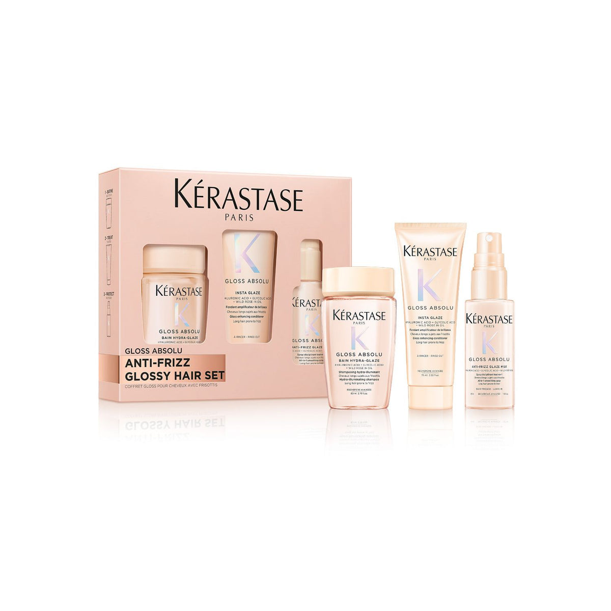 Kérastase Gloss Absolu Discovery Set haircare products, imported from the UK