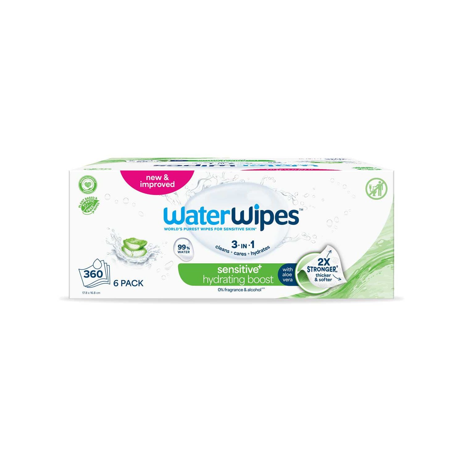 WaterWipes hydrating clean baby wipes 60 count - British product
