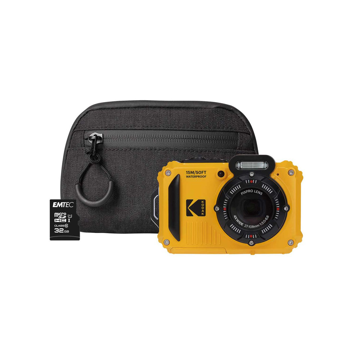 Kodak Pixpro WPZ2 waterproof camera yellow set - British product