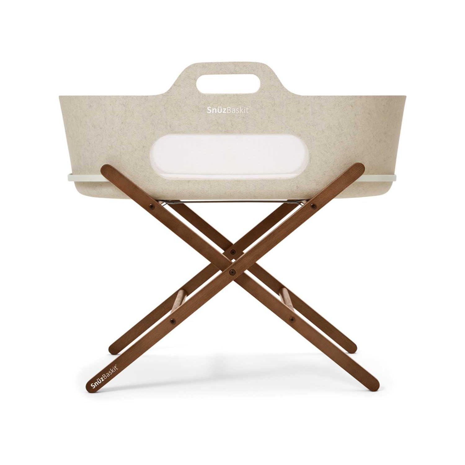 SnuzBaskit Moses Basket set Barley Walnut (British brand)