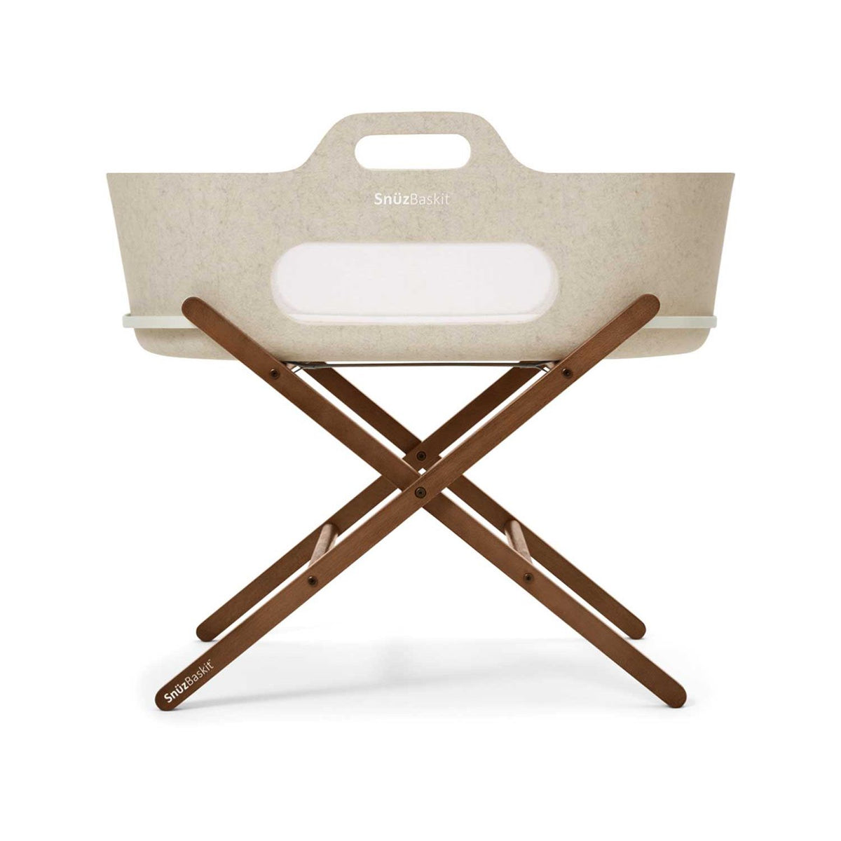 SnuzBaskit Moses Basket set Barley Walnut (British brand)