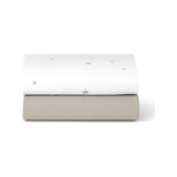 Snüz white star crib sheets two pack, 100% cotton - British product