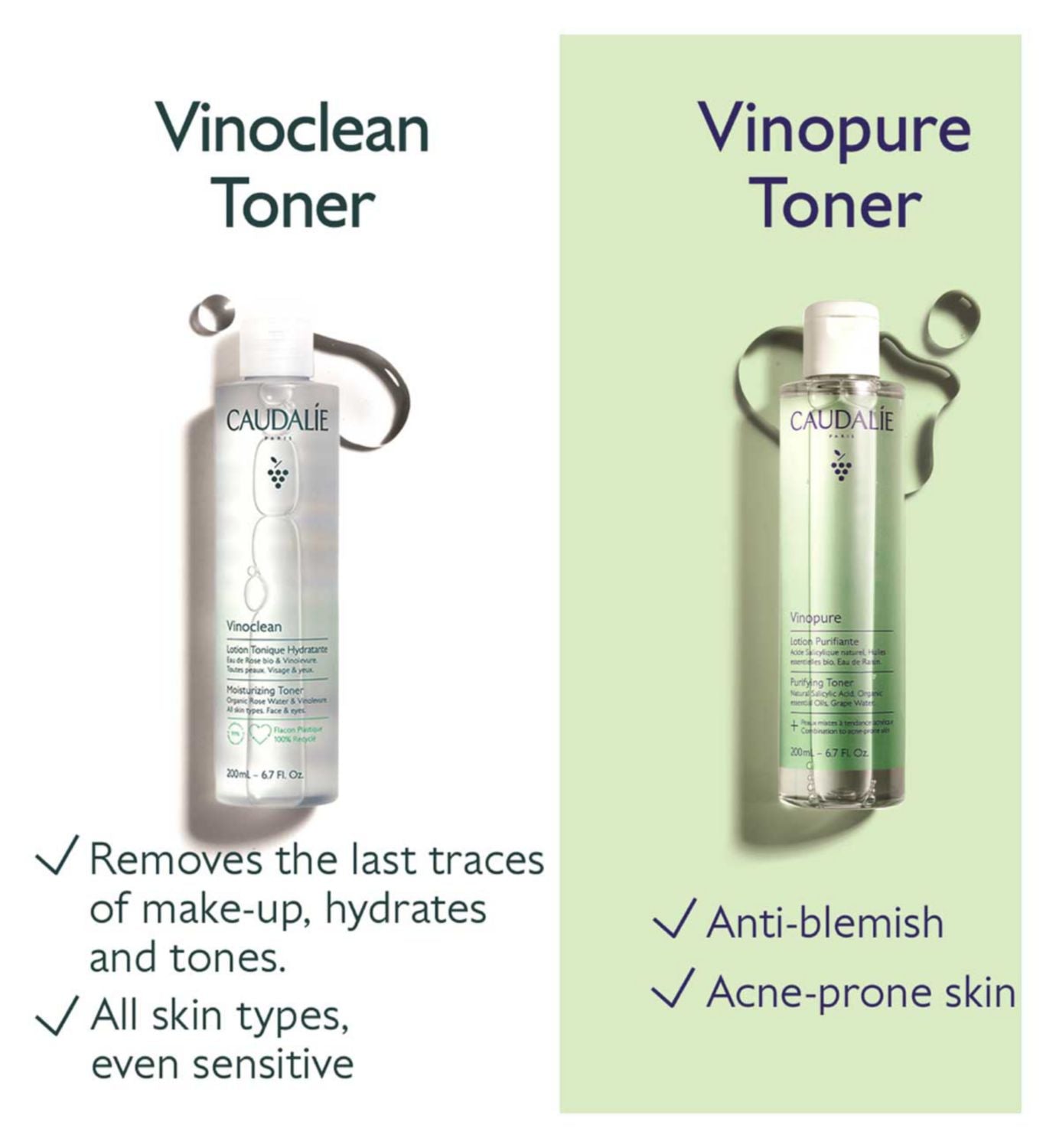 Caudalie Vinopure Purifying Toner 200ml, UK version