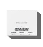 Grown Alchemist on-the-go skincare kit with three products, imported from the UK