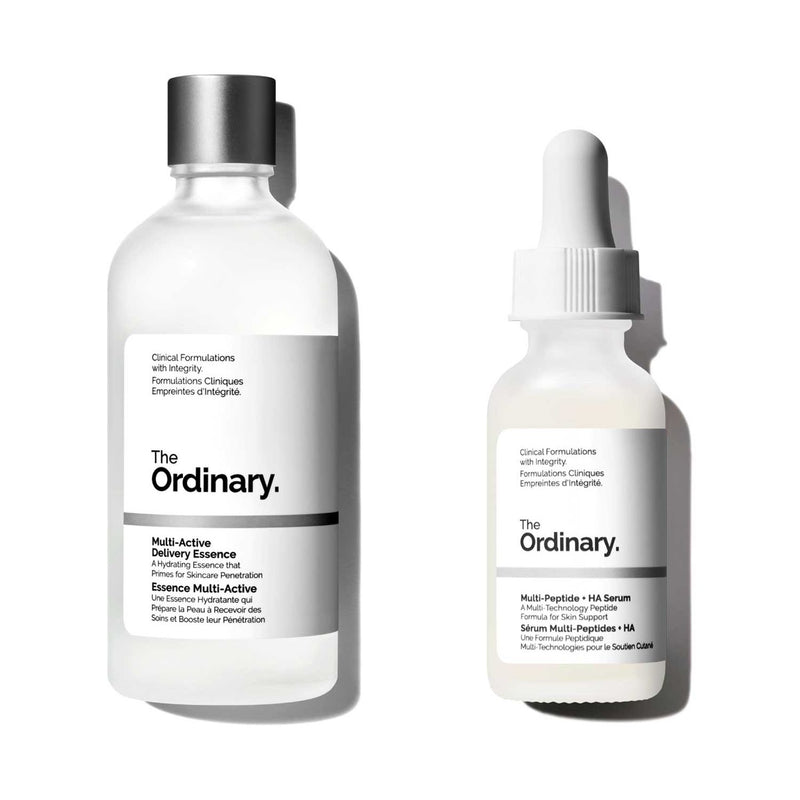 The Ordinary Age Support Bundle with essence and serum (British brand)