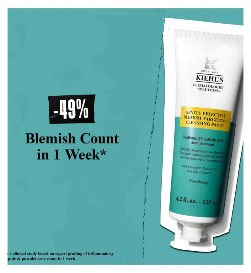 Kiehl's Expert Blemish Cleanser 125ml, imported from the UK
