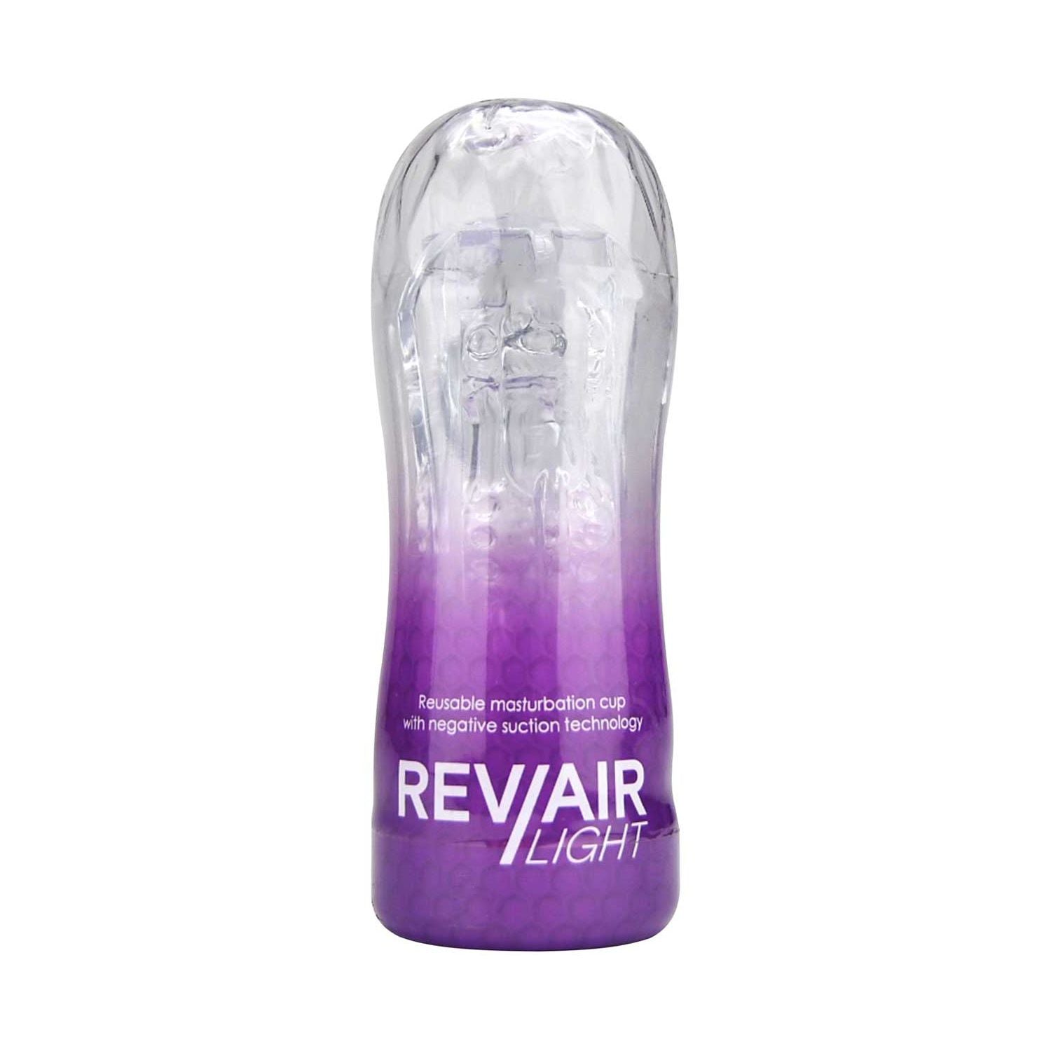 Rev-Air Light masturbation cup with see-through sleeve - British product