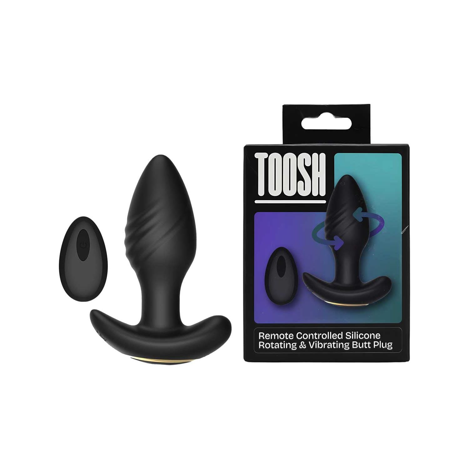 Toosh rotating vibrating butt plug 4.1 inch - British product