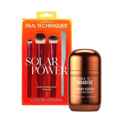 Boots Real Techniques Face Brush & Isle of Paradise Bronzer Set- Buy online at McGrocer