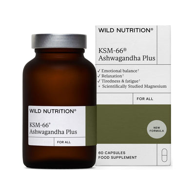 Boots Wild Nutrition KSM-66 Ashwaganda Plus Supplement 60 Capsules- Buy online at McGrocer