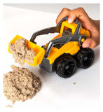 Spinmaster Kinetic Sand Dig N Demolish playset with truck and brown sand, imported from the UK