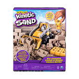 Spinmaster Kinetic Sand Dig N Demolish playset with truck and brown sand, imported from the UK