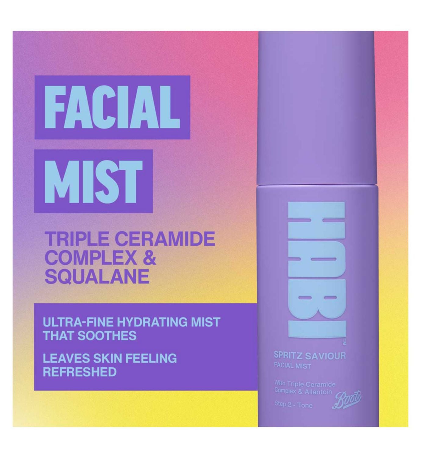 HABI Spritz Saviour face mist 95ml - British product