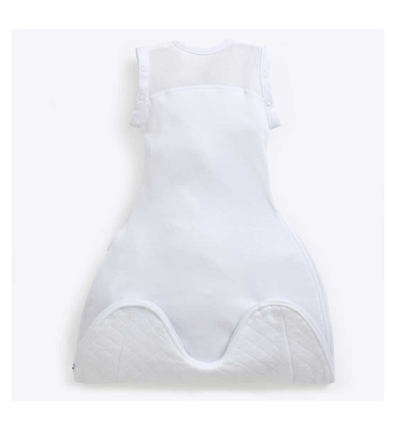 Purflo swaddle to sleep bag 2.5 Tog Soft White - British product