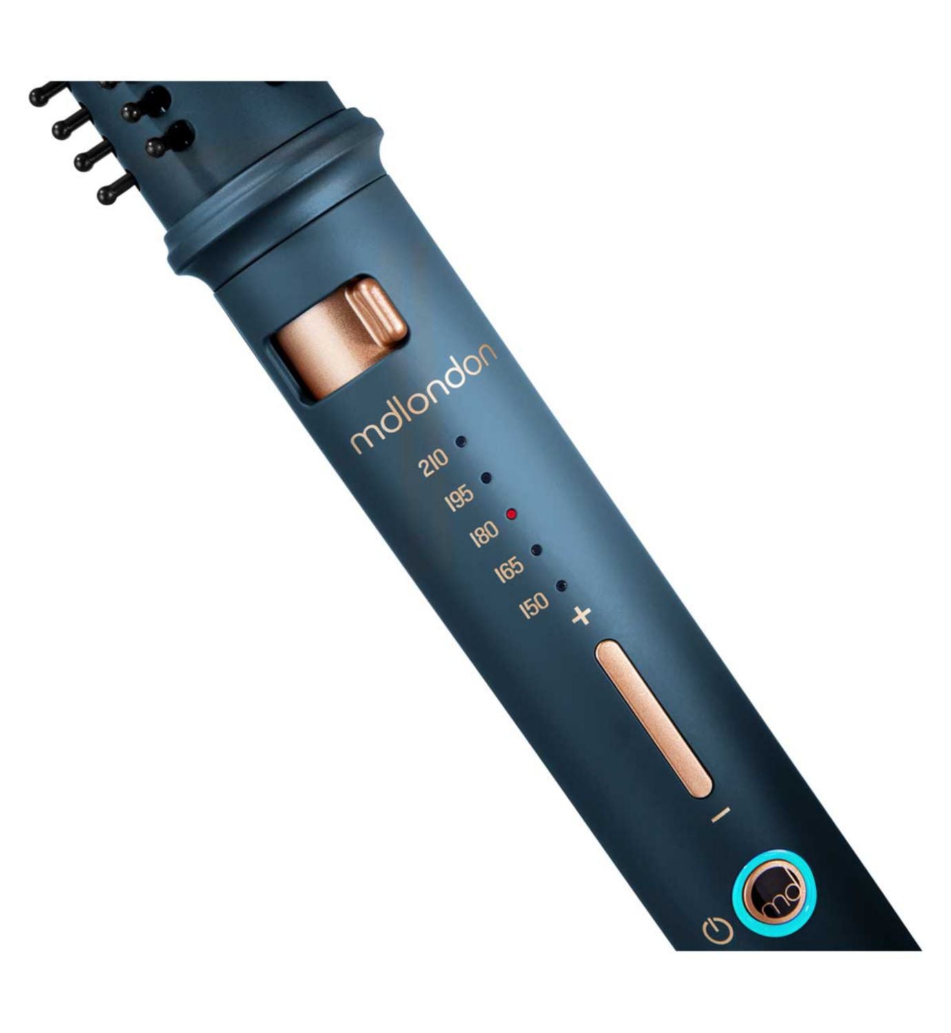mdlondon wave heated barrel brush casal blue (British brand)