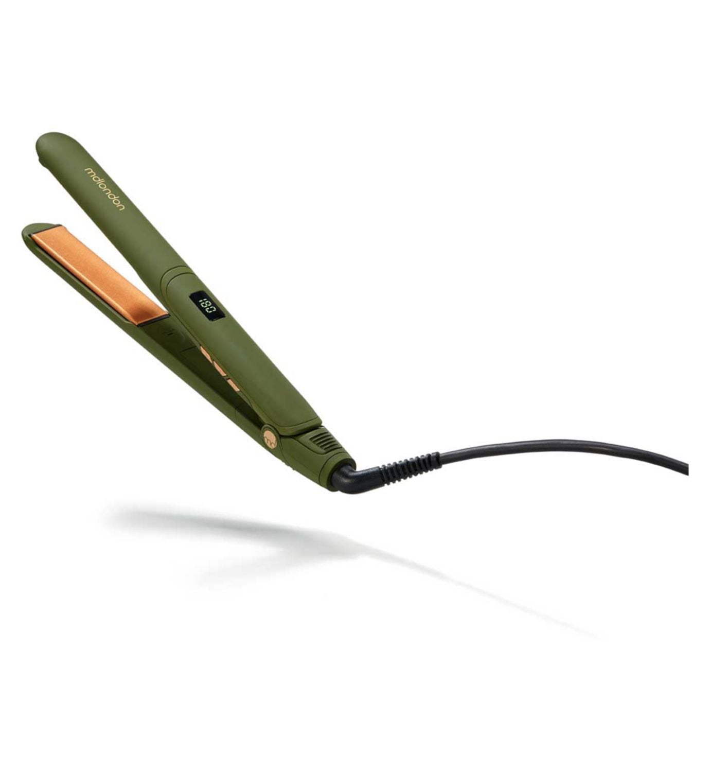 mdLondon hair straightener olive green (British brand)