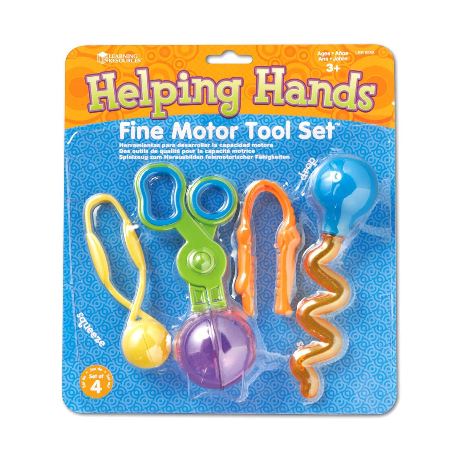 Learning Resources Helping Hands fine motor tool set 4 pieces (British brand)