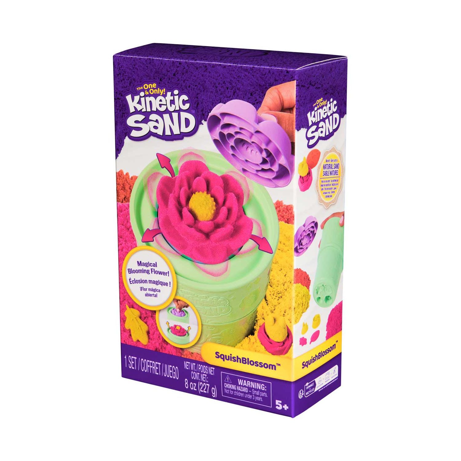 Spinmaster Kinetic Sand Squishblossom playset 227g - British product