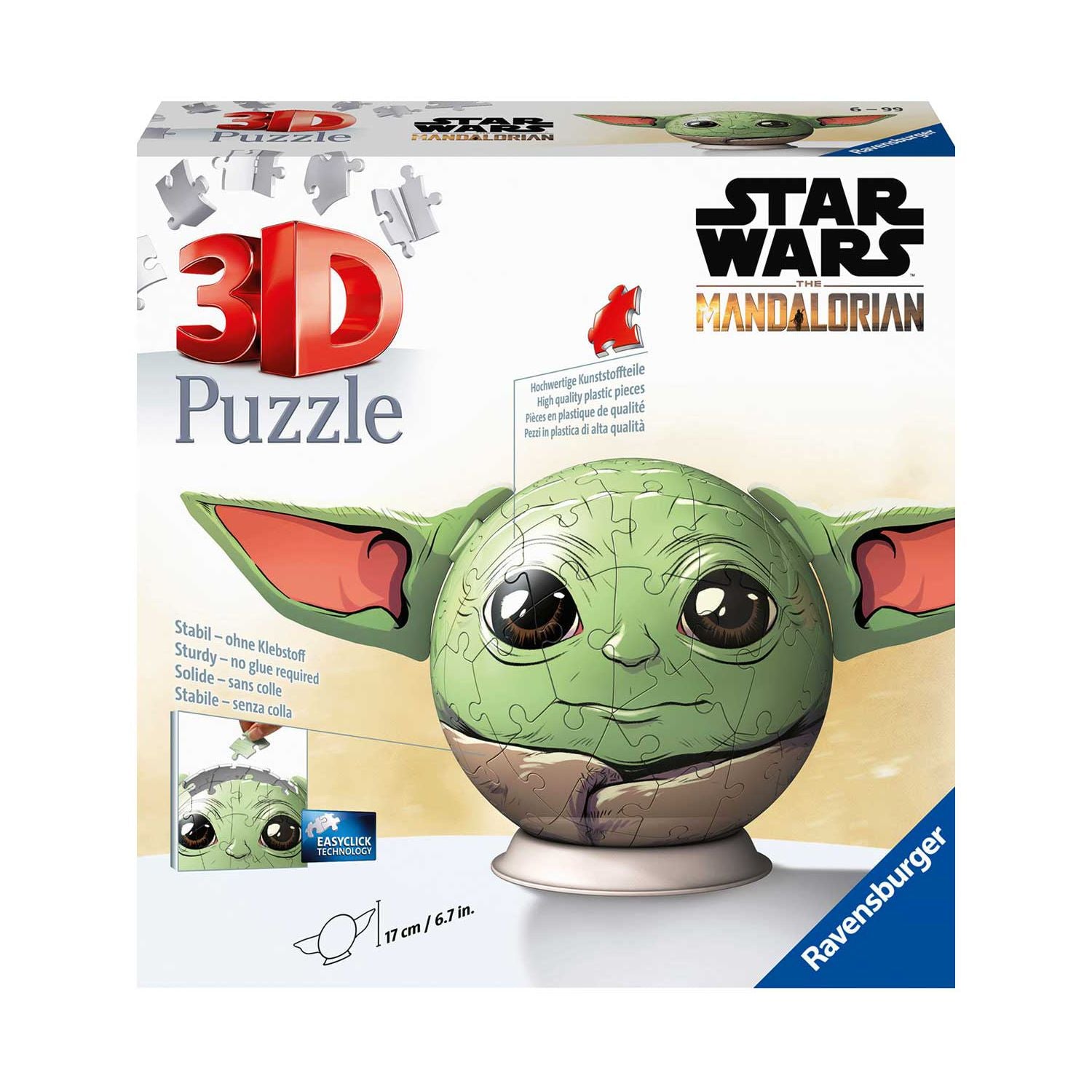Ravensburger Grogu 3D puzzle ball 72 piece, imported from the UK