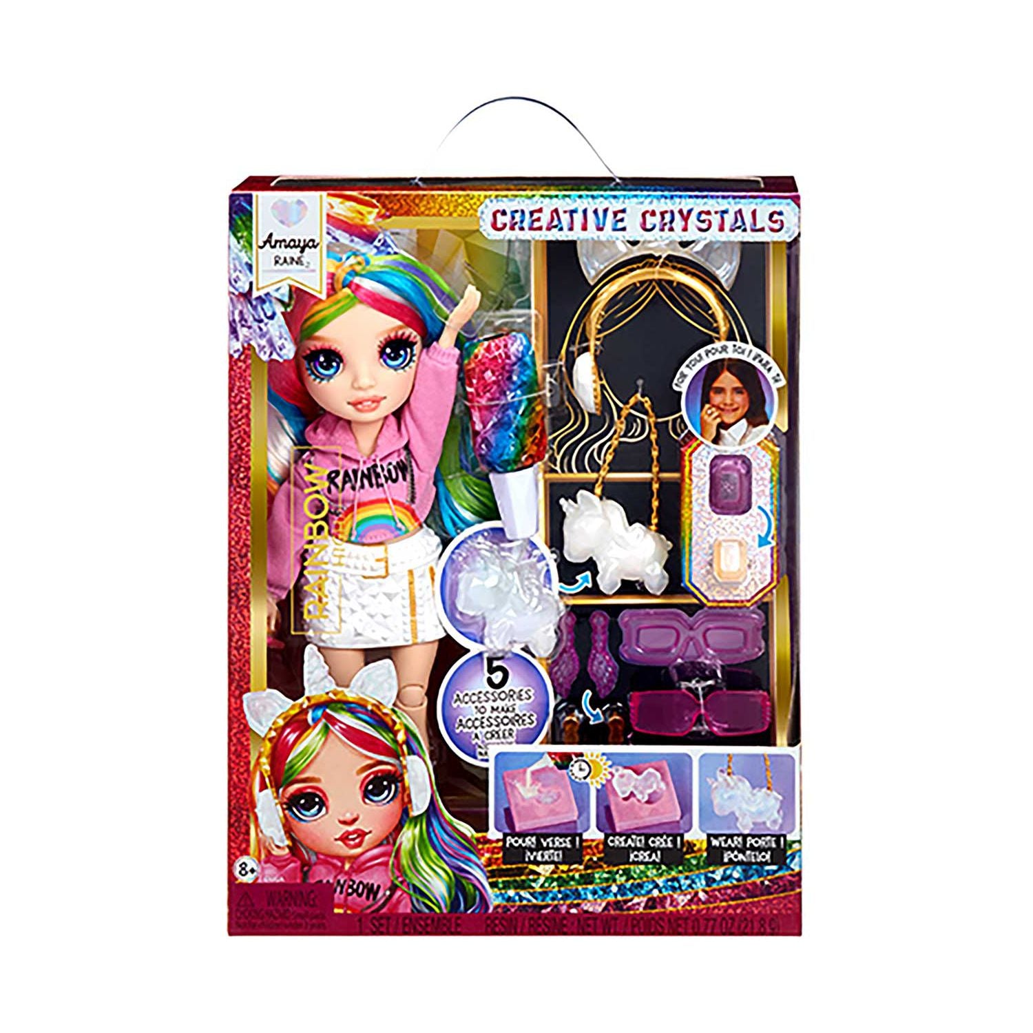Rainbow High Amaya fashion doll with creative crystals kit (British brand)