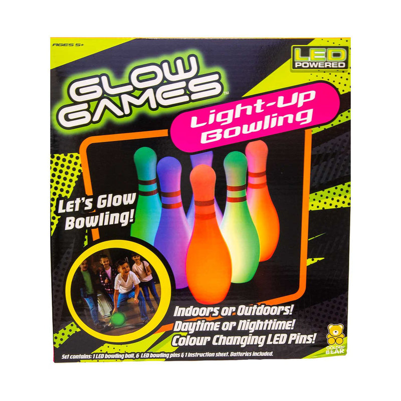 Golden Bear Glow Games light-up bowling set (British brand)