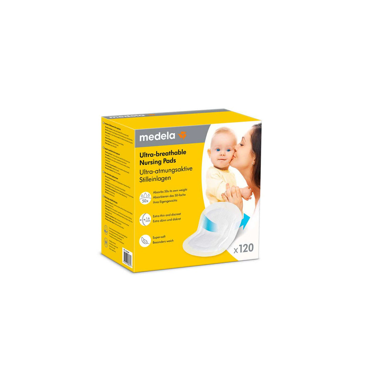 Medela ultra breathable nursing pads 120s - British product