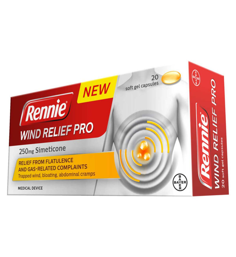 Rennie Wind Relief Pro capsules 20s (British brand)