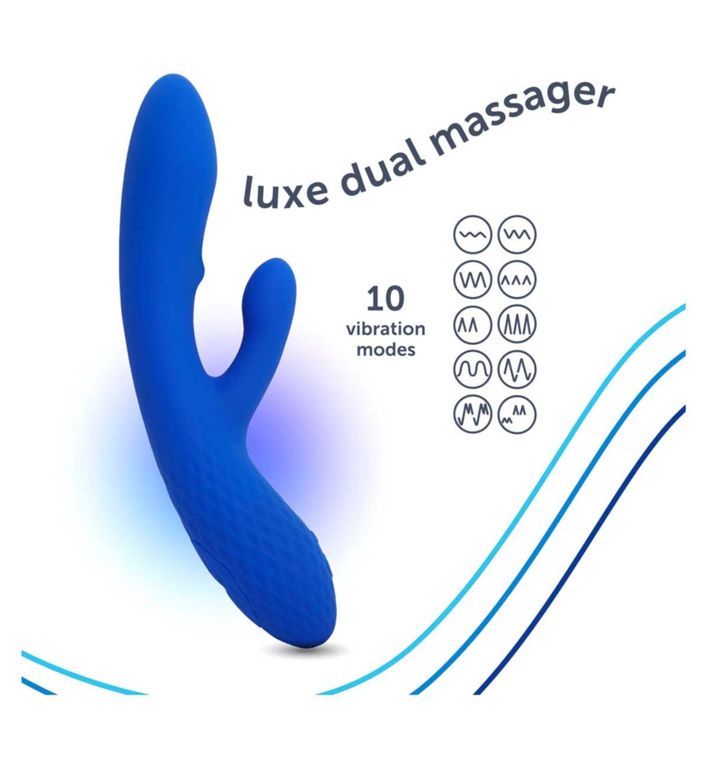 PlusOne Luxe Dual Massager silicone vibrator, imported from the UK