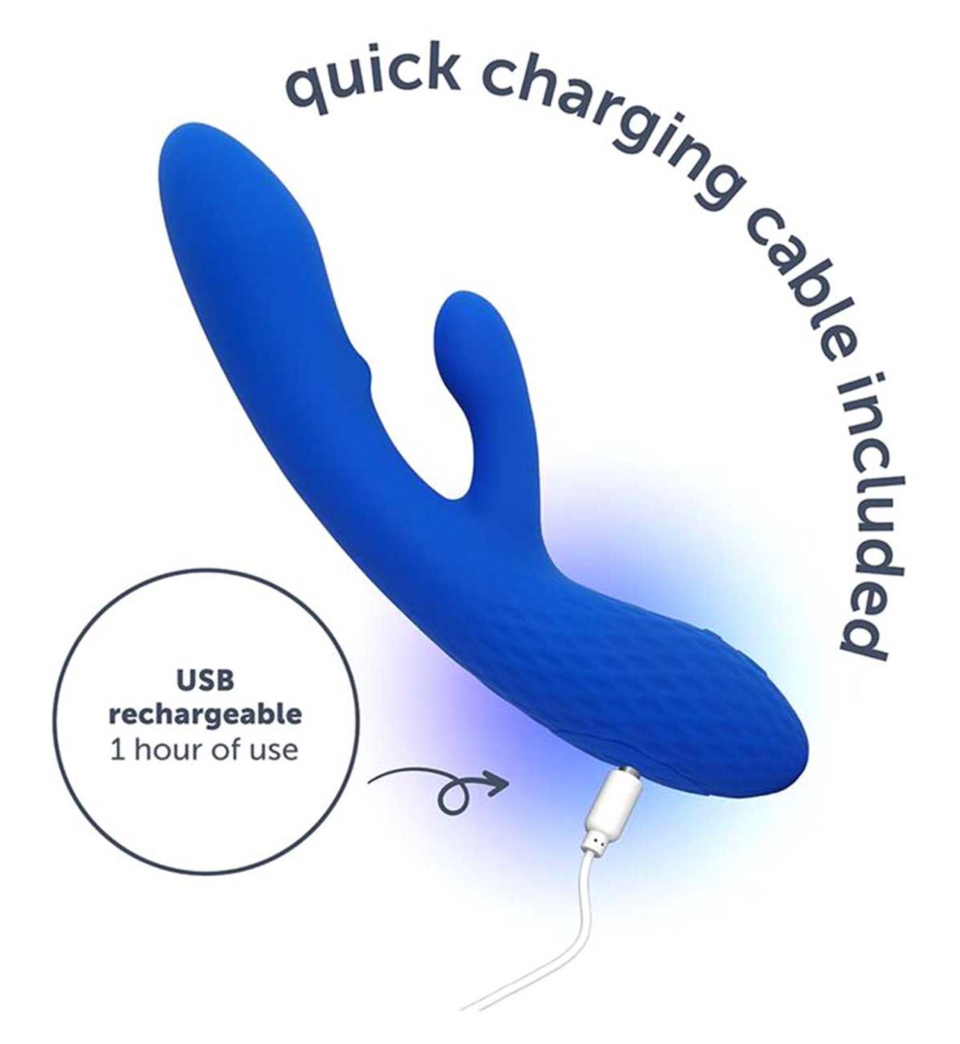 PlusOne Luxe Dual Massager silicone vibrator, imported from the UK