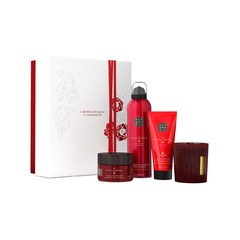 Rituals Ayurveda Medium gift set with sweet almond and Indian rose, imported from the UK