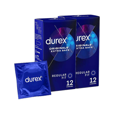 Boots Durex Extra Safe Regular Fit Condoms 12 Pack (Pack of 2)- Buy online at McGrocer