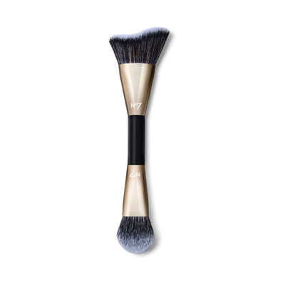 Boots No7 Pro Artist Radiance Duo Dual-Ended Blush and Bronze Brush- Buy online at McGrocer