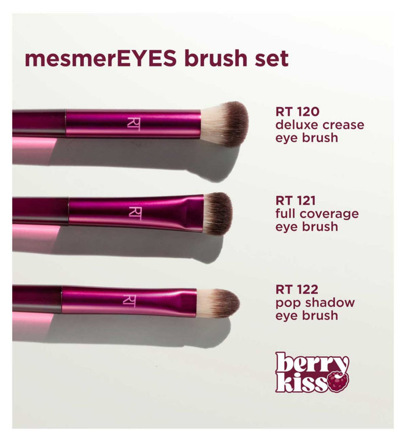 Real Techniques Berry Kiss eyeshadow brush set 3 pieces, imported from the UK