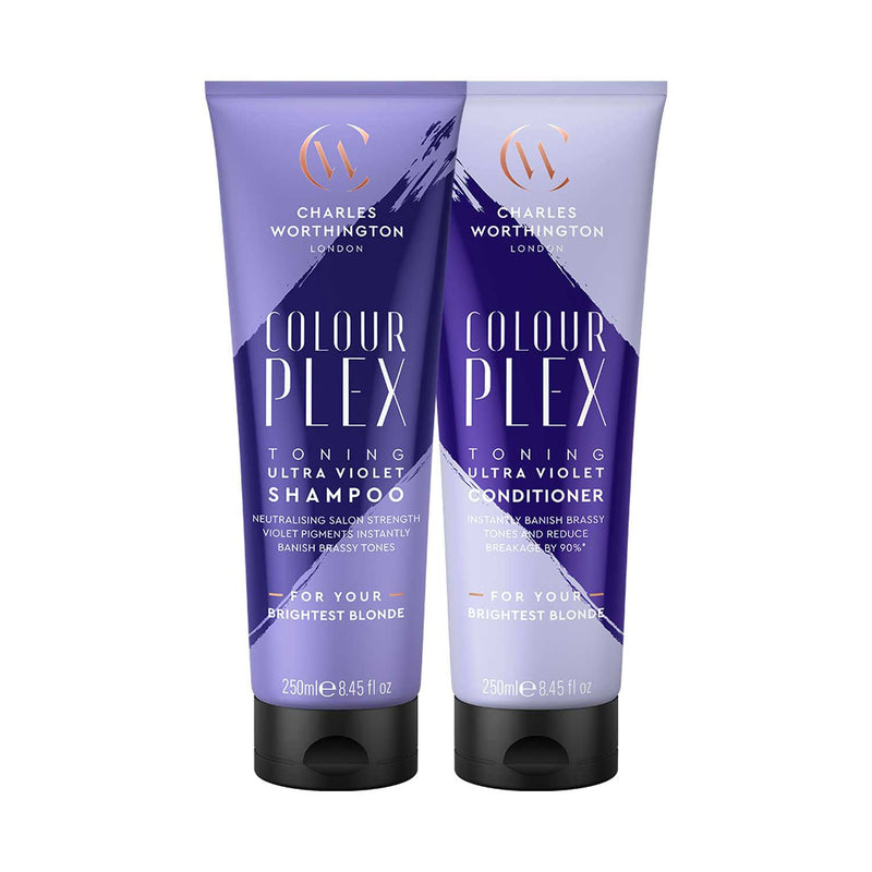 Charles Worthington Ultra Violet Duo Bundle haircare set, UK version