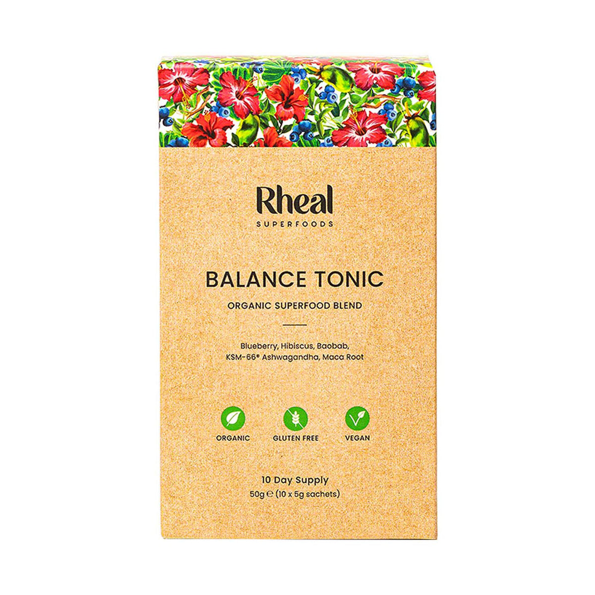 Rheal Superfoods Balance Tonic 5g sachets 10-pack, UK version